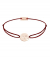 Momentoss Filo Bracelet - Textil - Braun - rosé vergoldet - Emoji One - Kuss - 21201623