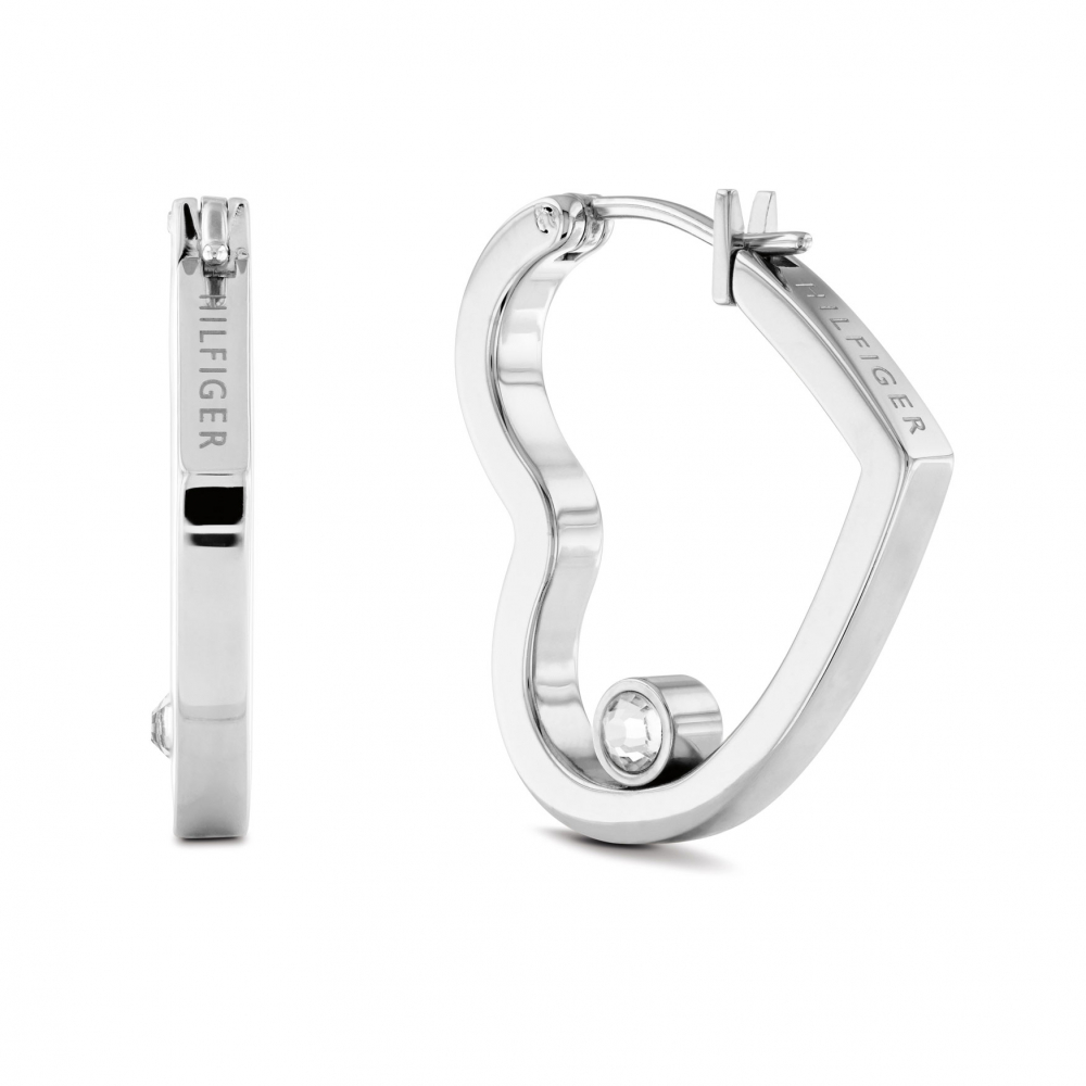 Tommy hilfiger shop silver hoop earrings