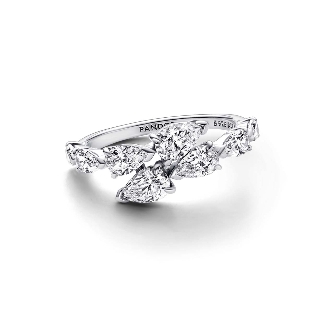 Pandora rings pear shaped top